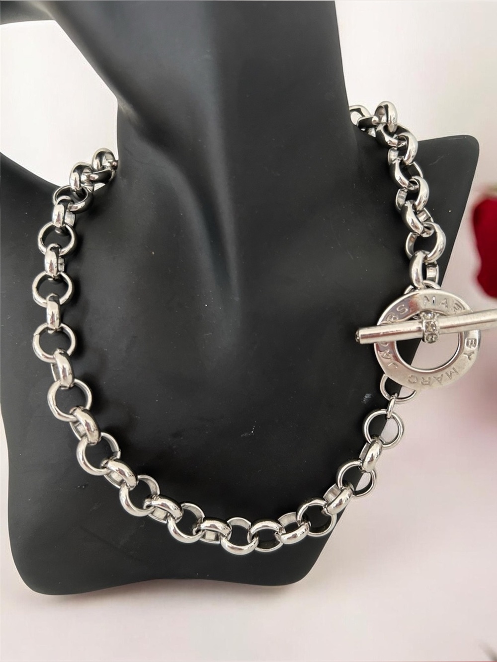 Marc Jacobs Silver Toggle Chain Necklace